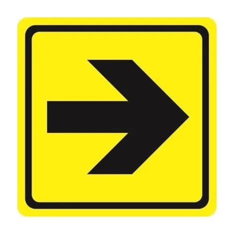 Тактильная пиктограмма Б05 Направление движения 100x100 из ПВХ
