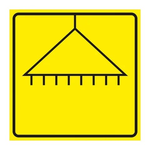 Тактильная пиктограмма СП15 Душ 200x200 из ПВХ