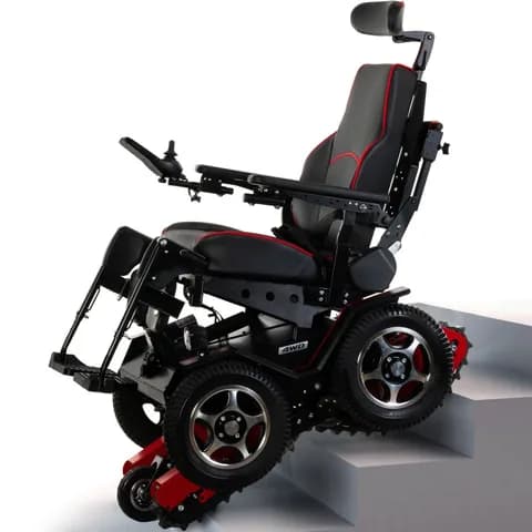 Кресло-коляска с электроприводом вездеход ступенькоход Caterwil GTS 4WD