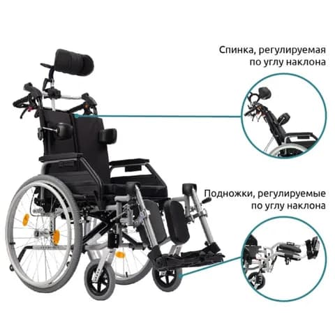 Кресло-коляска инвалидная активная с регулируемой подножкой Ortonica Comfort 400